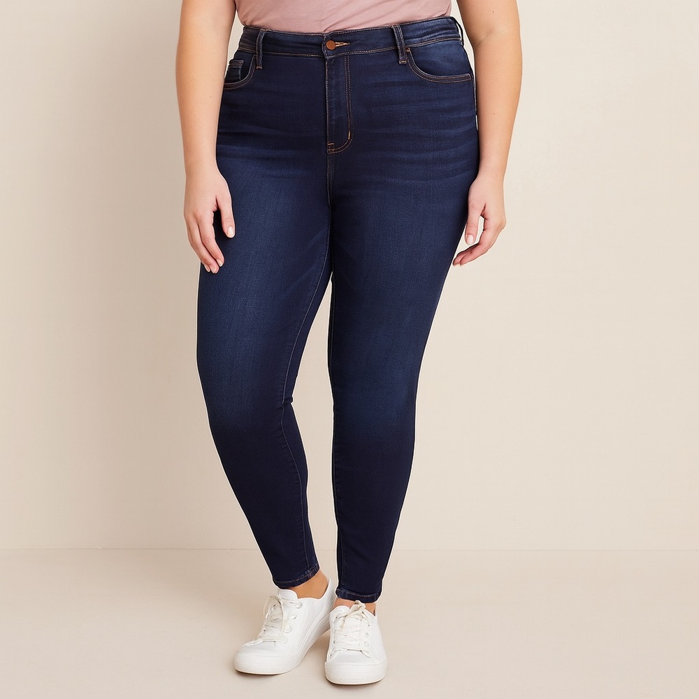 Judy Blue Women’s 18W Skinny Jeans Dark Wash Plus Size Stretch Denim High Rise